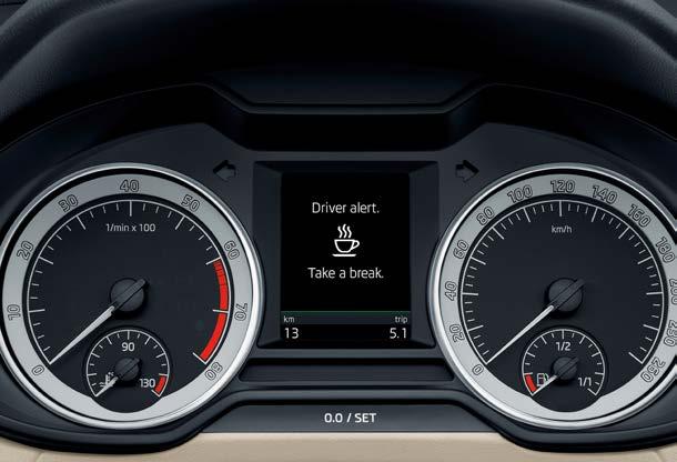 Driver Activity Assistant 5E0 054 801 III ŠKODA FABIA III ŠKODA SUPERB III Microsleep Danger Fatigue Recognition Safety Do you often have long trips on your own?
