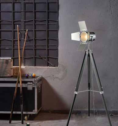 NAVEGAR Interior tripod floor lamps : iron, metal & wood Flex & plug: 3500mm with inline switch For indoor use only Carton QTY 1/4 NAVEGAR1, NAVEGAR2 FLOOR LAMP SES TRIPOD Iron,metal