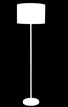with on/off inline switch Ø250mm TAMBURA12FL FLOOR LAMP ES (Max 40W Hal) Large RND BLK Cloth shade