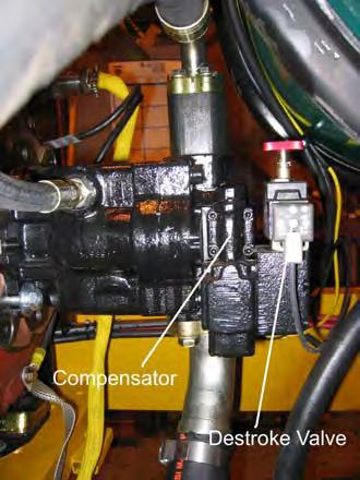 Leave enough thread engagement to prevent leakage. Start engine and turn on the Pump. Turn pump compensator clockwise (CW)until 3000 psi has been reached.