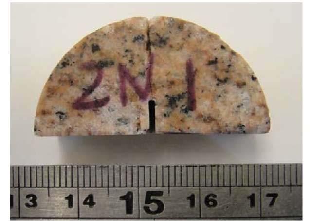 SCB Test Applied to Rocks SCB Testing of Granite Rock