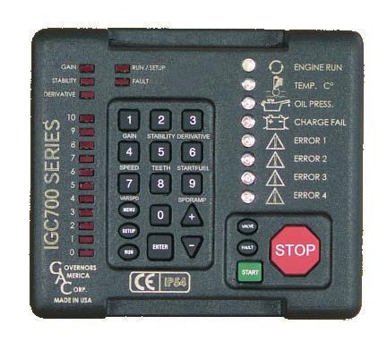 Integrated Governor Engine Control EDG5500 EDG6000 Simple LCD User Interface Fast Set-up with 5 Push Buttons, No Potentiometers A Near Drop in Replacement