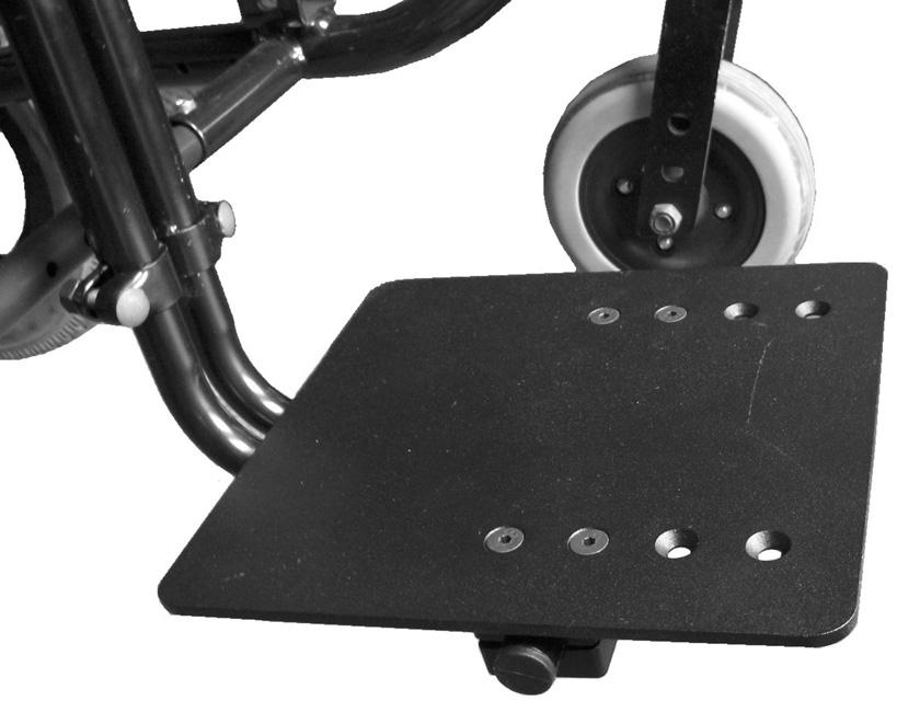 18 CONTRACTURE FOOT ASSEMBLY Contracture Platform 1. Remove the four flat screws that secure the contracture platform to the footplate angle bracket. 2.