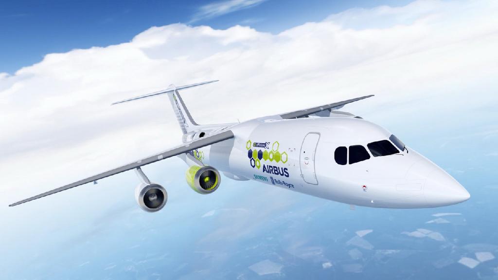 Airbus E-Fan X Airbus E-fan X is a Hybrid-Electric concept that is under development by a team composed by Airbus, Rolls-Royce and Siemens, started in November 217 [58], to demonstrate that a