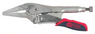 0 8,0 500 Round jaw locking pliers with wire cutter For safe gripping of nuts and screw heads 3 level points prevents slipping and rounding With