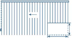 D23 Specialty Applications and Surcharges Cut-Outs Butted Blinds Draw Cut-Out Mixed Louvers (Multi Color) Any Vertical may be ordered for cut-out installations ie.