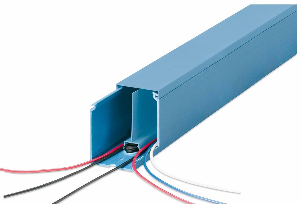 Solid wall wiring duct A Flame-retardant PVC offers the protection you need.