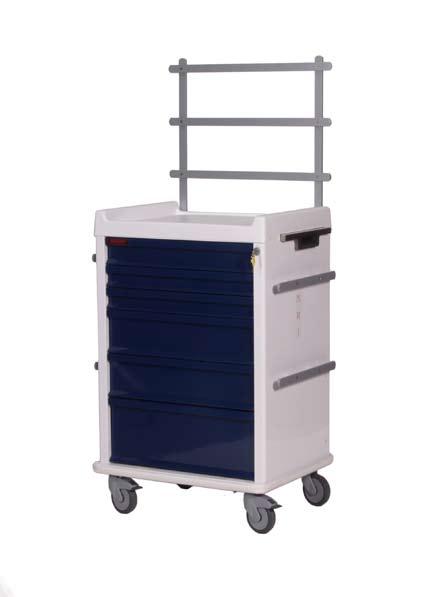 MR-Conditional, Six Drawer Anesthesia Cart, Key Lock, Specialty Package #MR6K-MAN Non-magnetic or weakly magnetic materials including aluminum, stainless steel, plastic, and aluminum and brass