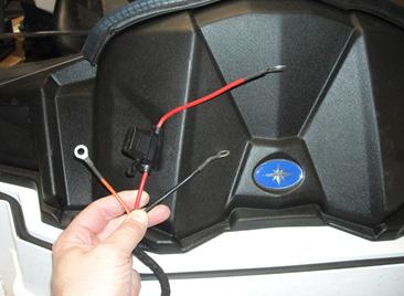 Bundle up any extra wire and secure wire harness under main body panel (shown on previous page). Orange Wire Red Wire Black Wire Figure 7 13.