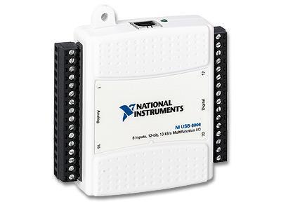 NI 68 USB Fig-28 Specifications: 8 analog inputs (12-bit, 1 ks/s) 2 analog outputs (12-bit, 15 S/s); 12 digital I/O; 32-bit counter Bus-powered for high mobility; built-in signal connectivity OEM