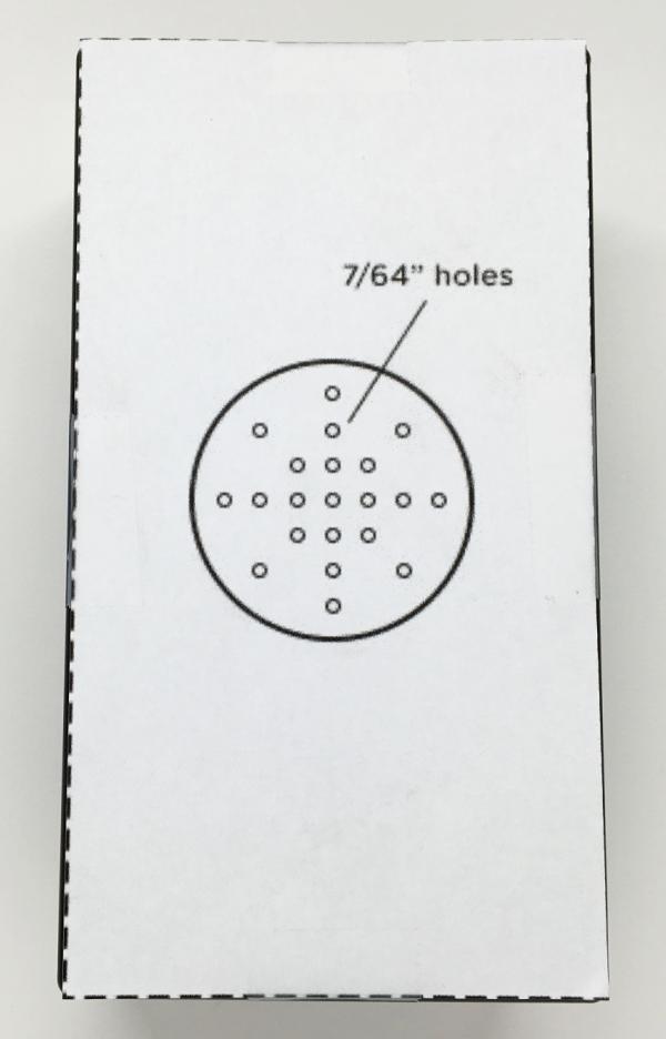 Your kit comes with a paper template you can use to drill the speaker holes.