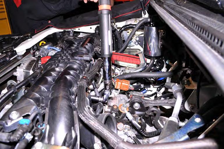 Reinstall the OEM EGR pipe and gasket using the (4) OEM 12mm bolts. Torque is 14ft. / lbs.