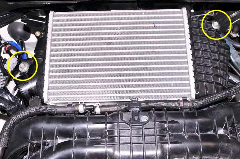 either side of the intercooler. 10.