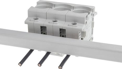 D02 comfort base and which facilitates cable entry Bus-mounting of NEOZED fuse bases made of