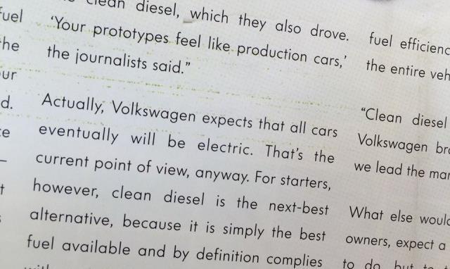 Volkswagen said as much back in 2007: (from