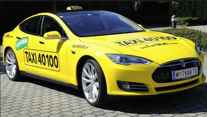 Also a Great Taxicab Tesla Model S automobiles are used as taxis in Vienna.