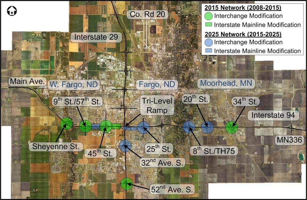 OVERVIEW This document provides the simulation results for the 2025 planning horizon of the Fargo- Moorhead Interstate Operations Study (F-M IOS).