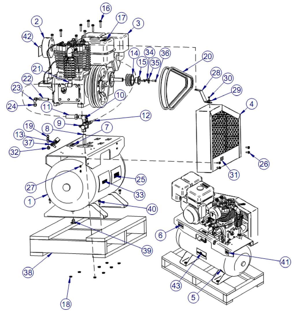 7. ASSEMBLY PART LISTS COMPRESSOR 11 HP GAS 2