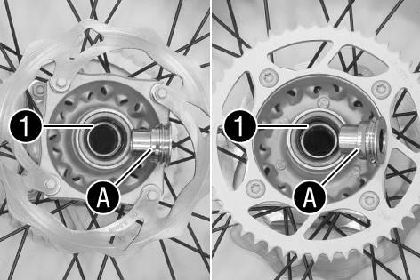 Remove chain adjuster. Withdraw wheel spindle only enough to allow the rear wheel to be pushed forward. Push the rear wheel forward as far as possible. Remove the chain from the rear sprocket.