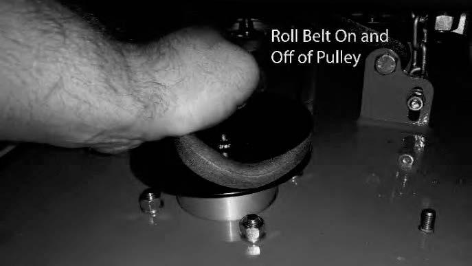 Exercise caution while performing this step as fingers can easily become caught between the belt and pulley. DECK BELT INSTALLATION 1. Remove ignition key. 2. Raise the deck to its highest position.
