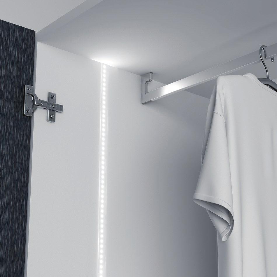 String Profile Recessed type diffuser profile; order light source separately Supplied in 3 metre lengths Can be easily cut to length Selected light source is stuck to the aluminium strip Aluminium
