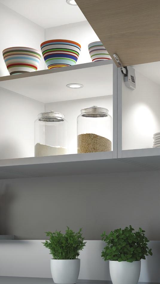 KITCHEN & CABINET LIGHTING LED SPOTLIGHTS & FEATURE LIGHTS 12Vdc Smally Spotlights & Spacers Innovative recessed spotlight with a consistent, wide light beam Designed in