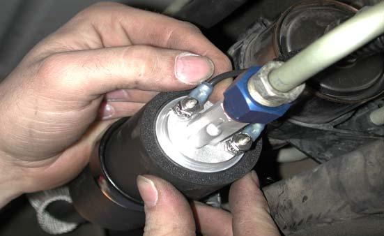 The fuel pump wiring must be hooked up correctly to work, the red Positive