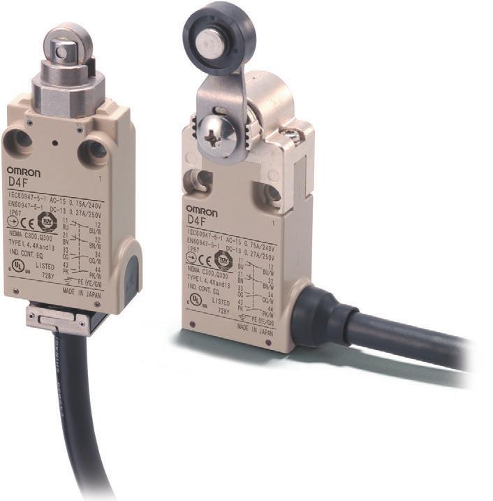 Small Safety Limit Switch CSM DS_E_3_1 Smallest Class of Safety Limit Switches in the World Note: Contact your sales representative for details on models with safety standard certification.