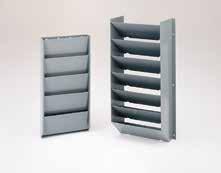 : CB -Slot Literature Rack Mount on partition or other vertical surface. -/ deep pockets.