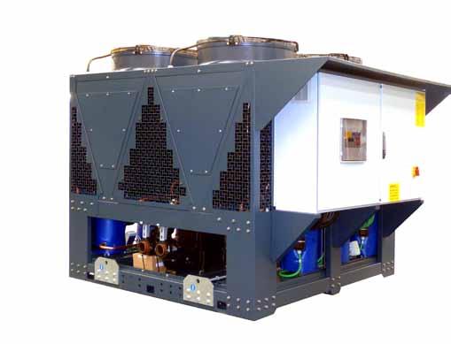 Range 19-1196 kw Range Air cooled chiller with scroll or reciprocating compressors and axial fans for outdoor installation Scroll compressors