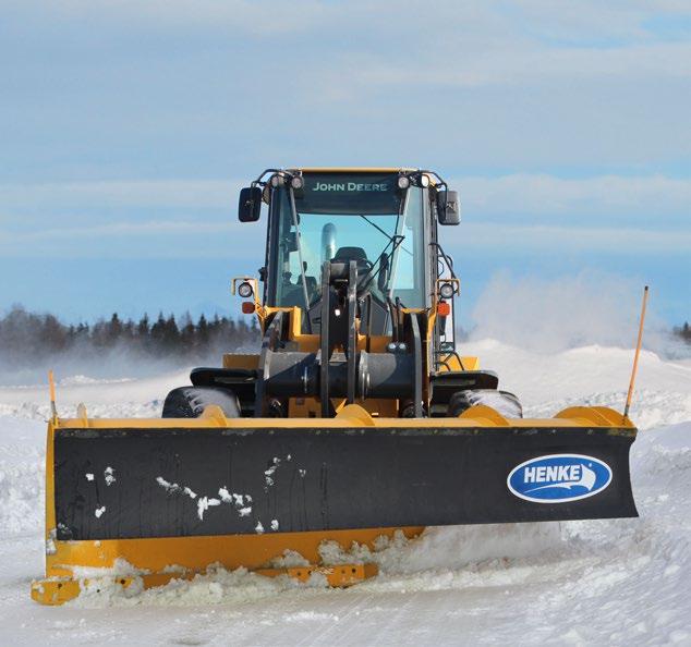 FRONT PLOWS FOR DEERE LOADERS HENKE S ROAD WARRIOR SERIES - MODULAR PLOW SYSTEM With over 100 years of experience making snow plows, Henke s standardized plow line gives