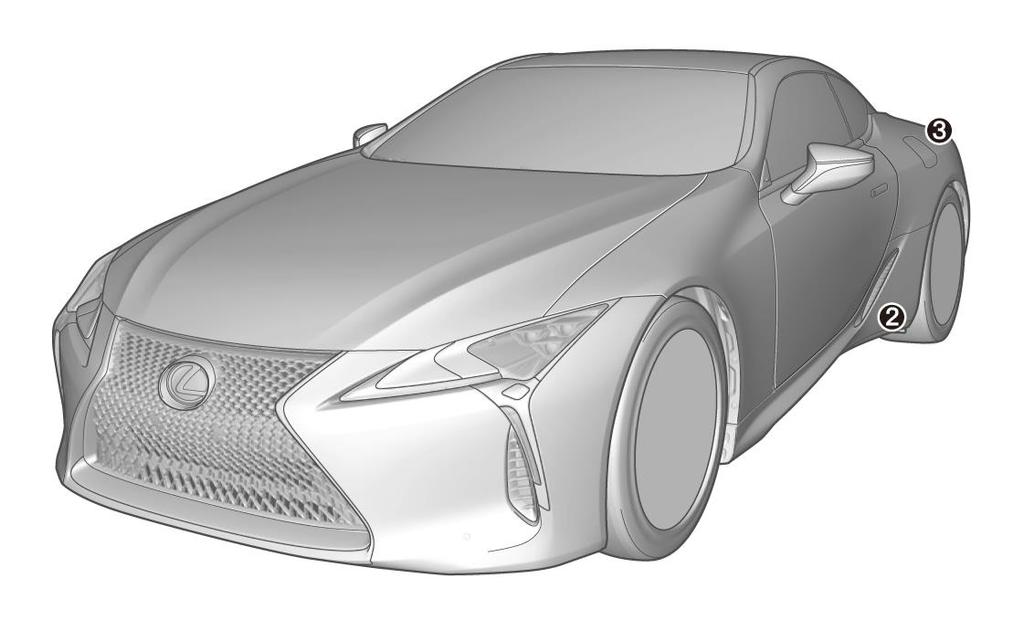 LC500h Identification (Continued) Exterior logo on the rear