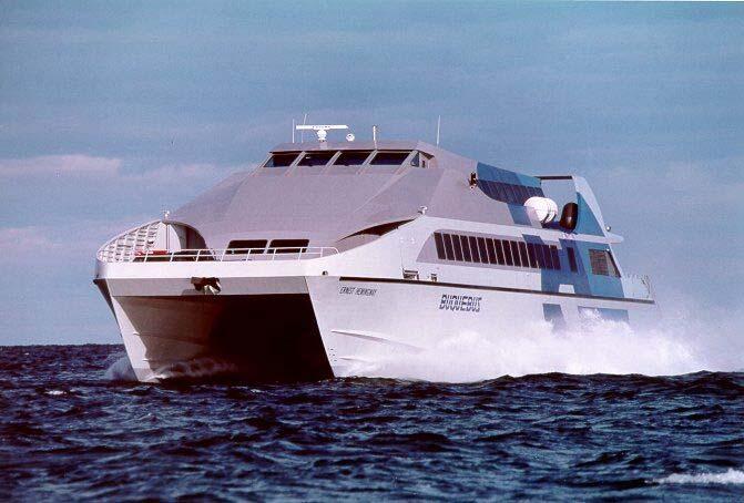 Figure 13. Case Study 3 55 knot Passenger Vessel Design Requirement 55 knot top speed 50 knot cruise at full load in sea state 3 Hull Form Selected Hard chine catamaran Power Required 13.