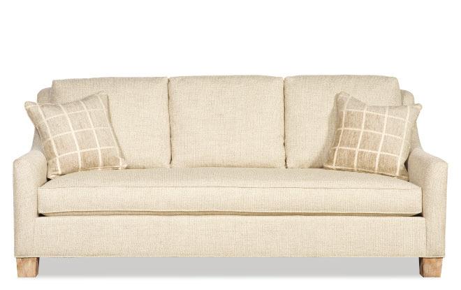 William H42 W89 D40 IW78 AH25 SH21 SD22 Style #129 Shown with optional contrast fabric on pillows,