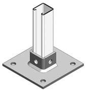 U FITTINGS & BASE PLATES EzyStrut mild steel framing components are