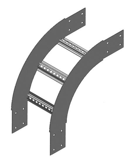 GALVANISED/STAINLESS STEEL The standard radius for each cable ladder classification is noted Nema 2, 450 radius* Nema 3, 450 radius W R Radius does not include built in splice plates.