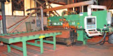 PLATE PROCESSING LINE CNC TORCH BORING TABLE CNC ANGLE MASTER PLATE ROLLS ANGLE ROLL SHEAR HYD.