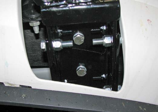 6 7 8 7. Using a 21MM socket remove the two bolts 8. Attach the top with 1/2-13 x 1 1/2 bolts, 1/2 on side up on top (gray arrows).