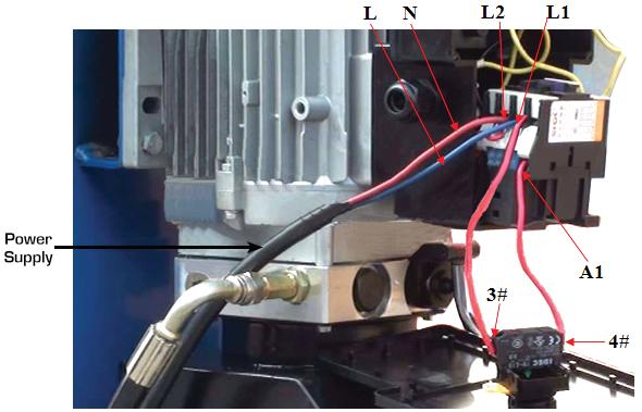 1.2. Connection step (See Fig. 30) a. Connect the two power supply lines (fire wire L and zero wire N) to the terminals on the AC contactor marked L1, L2. b.