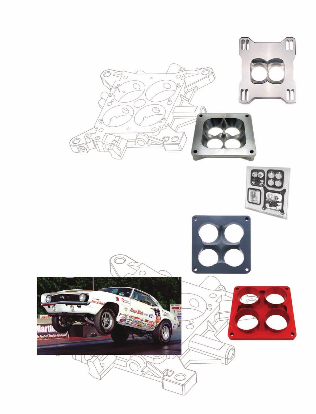 Transition Blend Carburetor Spacers Common knowledge and experience tells us that open spacers help topend power and four-hole spacers help mid-range power.