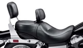 DYNA 131 Seating d. Signature Series Seat with RideR backrest A perfect combination of foam density and shape has created our most comfortable seat for long-haul touring.