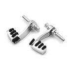 Requires separate purchase of Chrome Bullet Tip Footpeg Bolt Kit P/N 94133-01. 50957-02B Chrome. $99.95 54234-10 Gloss Black. $99.95 e. RideR footpeg heel Rests for FoRWARD controls f.