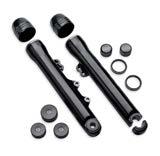 Lower Fork Sliders Gloss Black These gloss black coated sliders are the ultimate extension of your bike s dark side and make a perfect custom addition to your blacked-out ride.