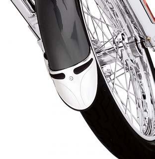 This chrome-plated tapered Fender Extension is shaped to follow the curve of the fender for style and function.