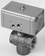 ir operated type 3-port ball valve (compact rotary valve) HG-W/HG-WR* Series : Rc1/2 to Rc2 JIS symbol HG-W (double acting) HG-WR1 (Single acting, normally - path) HG-WR2 (Single acting, normally -