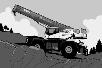 4 ICON Selling points 5 SANY Rough-Terrain Crane content 04 Icon 05 Selling points 06 Introduction 09 Dimension 11 Technical Parameter 12 Operation Condition 13 Load Chart 17 Wheel Crane Family Map