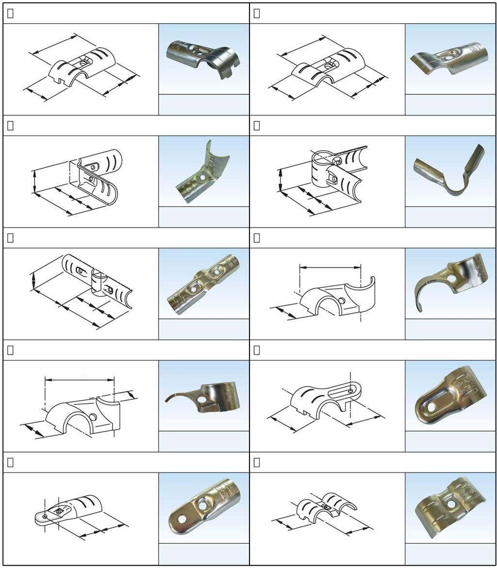 METAL JOINT COMPONENTS (S-SERIES) NICKEL PLATED=(ESD) G-1S-Ni (Electrostatic Discharge) G-1BS-Ni Part No : G-01S-Ni Part No : G-01BS-Ni 9 G-2S-Ni G-3S-Ni Part No : G-02S-Ni Part No :