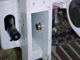 Install the outrigger lock (removed in Step from the crane