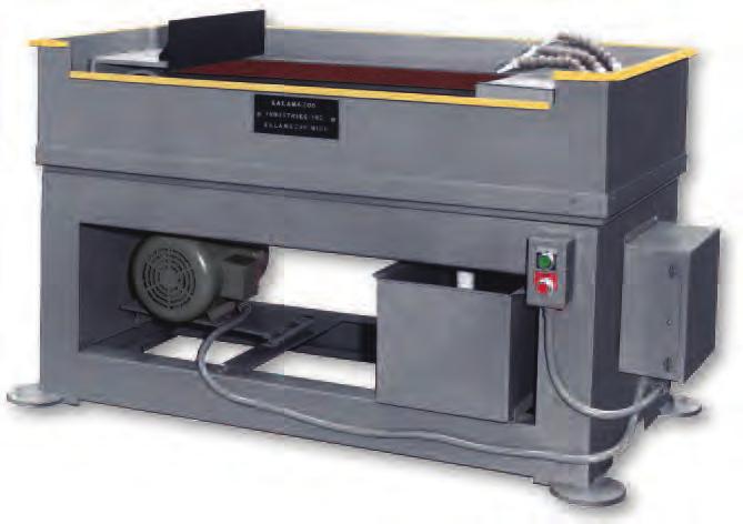Other sizes available MODEL S14HD 14" HORIZONTAL SANDER, DRY. 20 HP, 3 PH motor. Wt. 1800 lbs. MODEL S14HW 14" HORIZONTAL SANDER, WET. 20 HP, 3 PH motor. Same as above only with built-in coolant system.