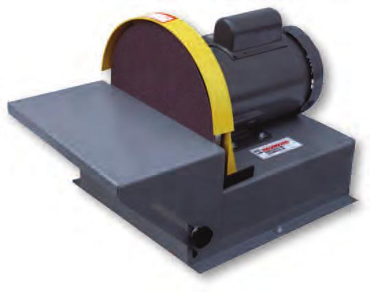 MODEL DS12V 12" disc sander, complete with enclosed stand and vacuum dust collector. 1 HP, 1 PH 110 volts. Wt. 170 lbs.